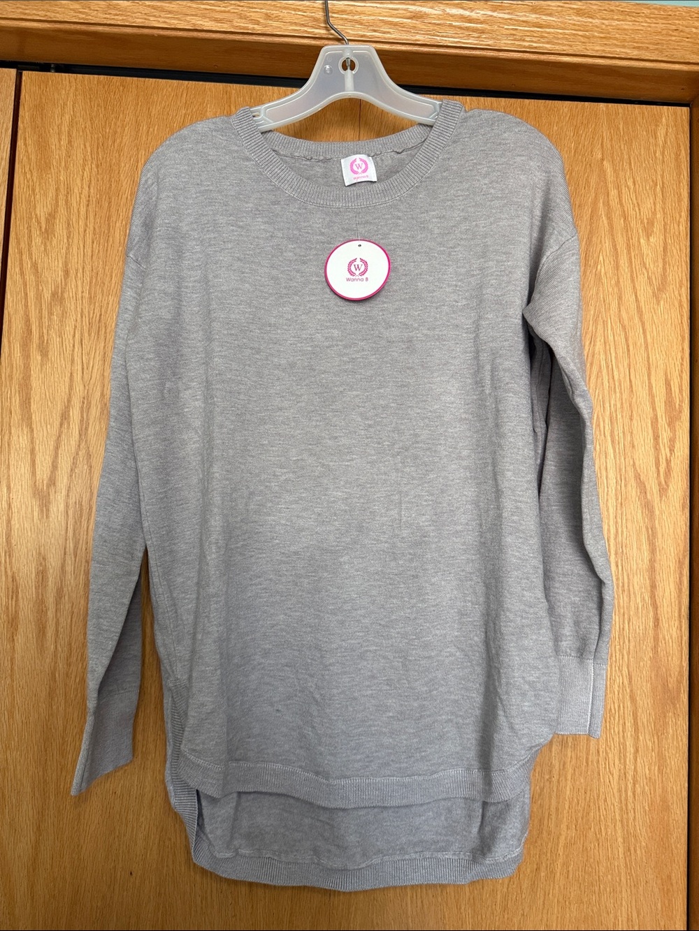 Lightweight Grey Crewneck Sweater